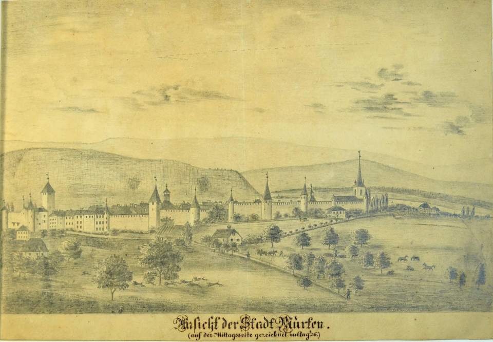 Ansicht der Stadt Murten