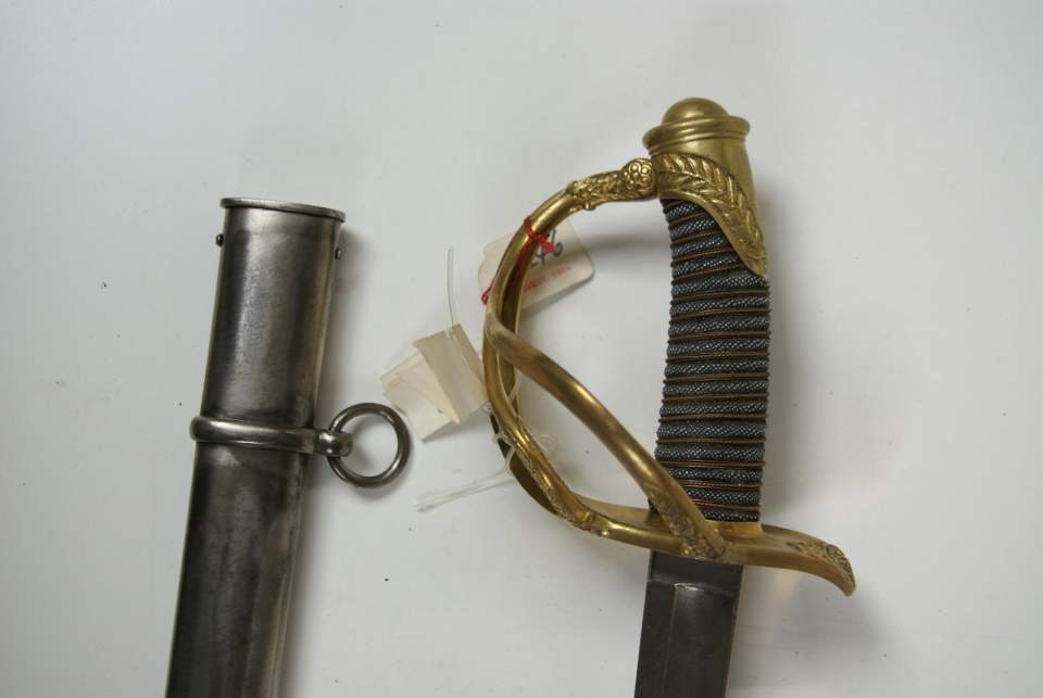 Säbel mit Scheide, eidg. Ord. 1852, Offizier