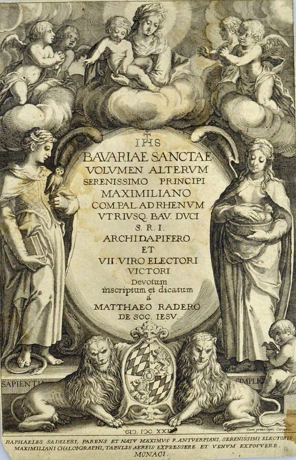 Titelblatt zu Mahhhäus Raderus Bavariae Sanctae