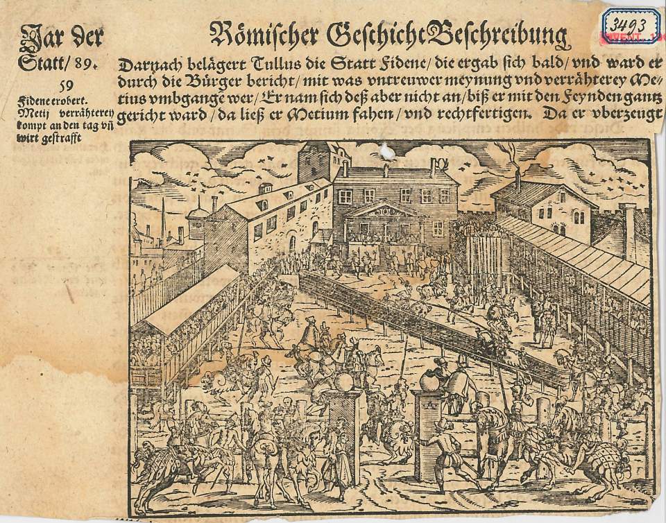 Eroberung der Stadt Fidene, Illustration zu Tit. Livius Jahr d. St. 89
