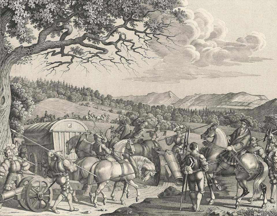Kriegsszene, Illustration zu Usterie del. S.26