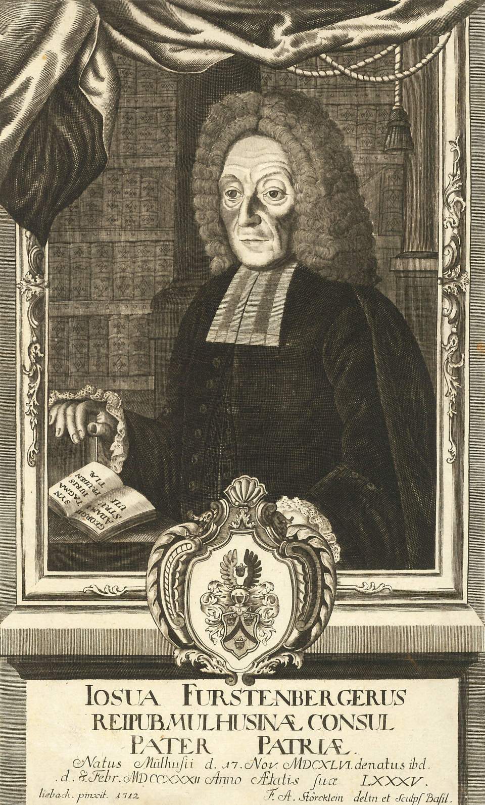 Porträt von Josua Fürstenbergerus, Mulhusiae consul