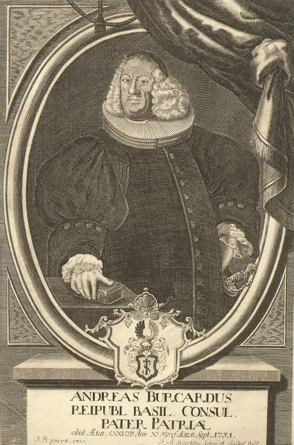 Porträt von Andreas Burcardus, Konsul von Basel