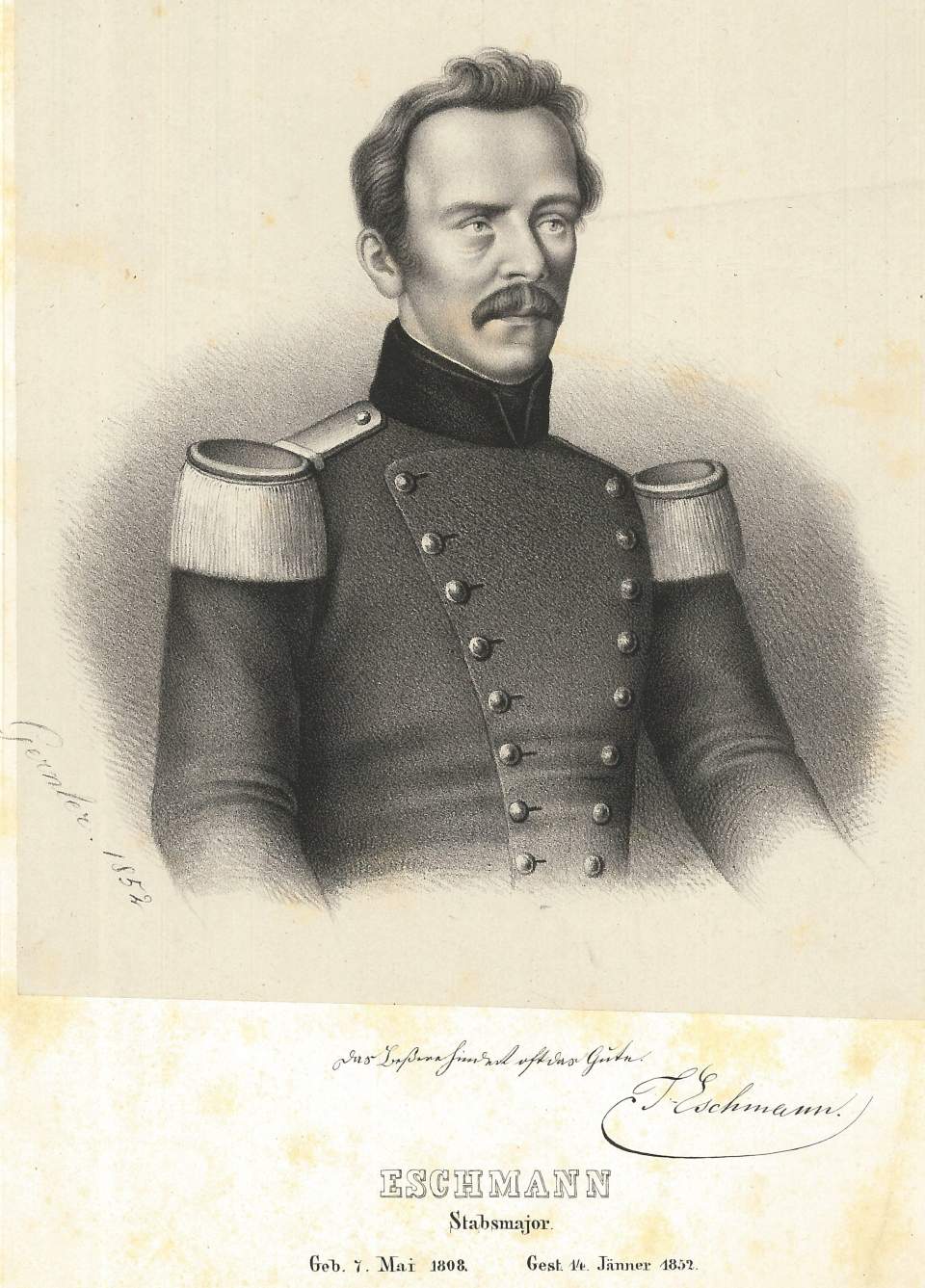 Porträt von Eschmann, Stabsmajor