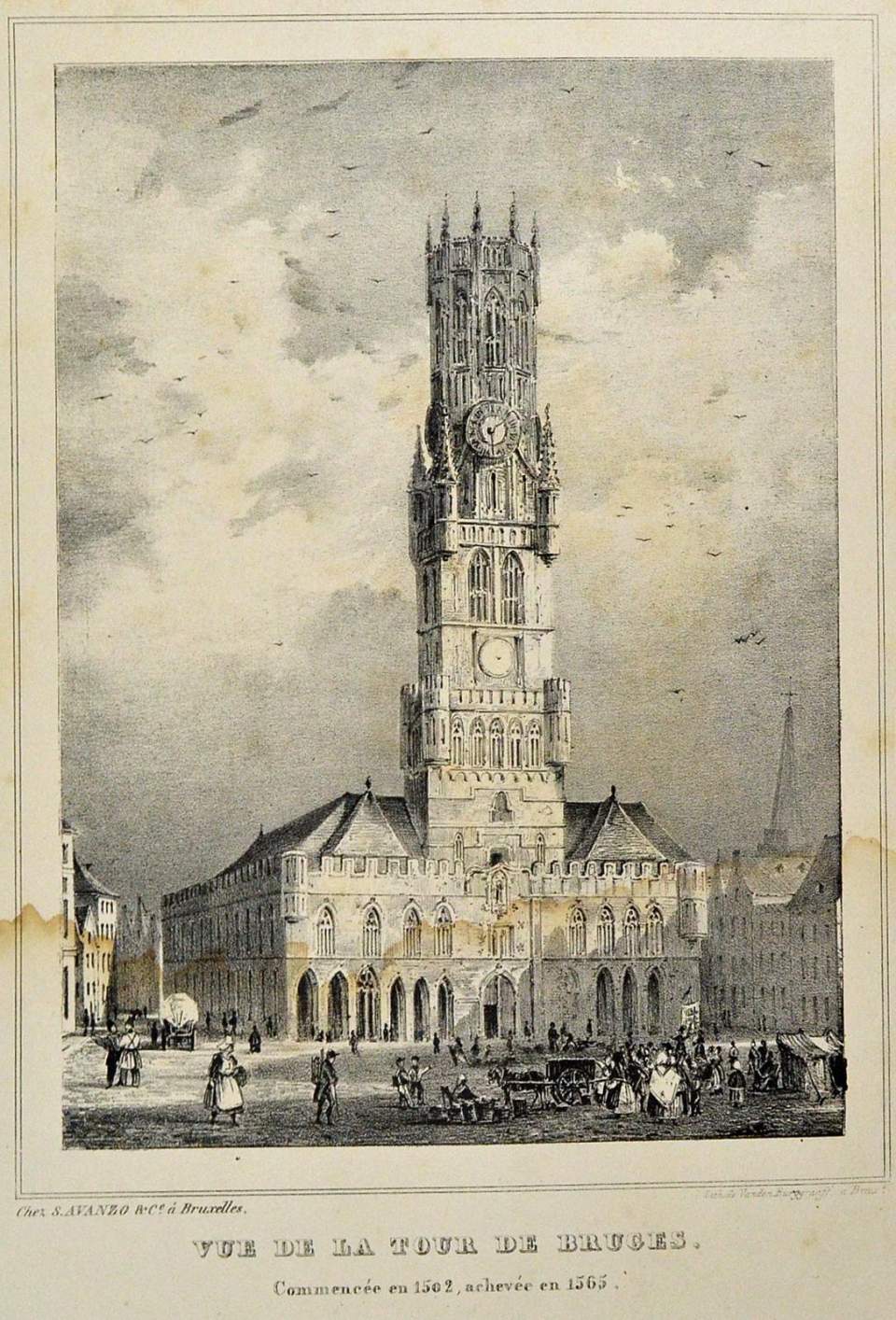 Ansicht des Turms von Brügge, Belgien