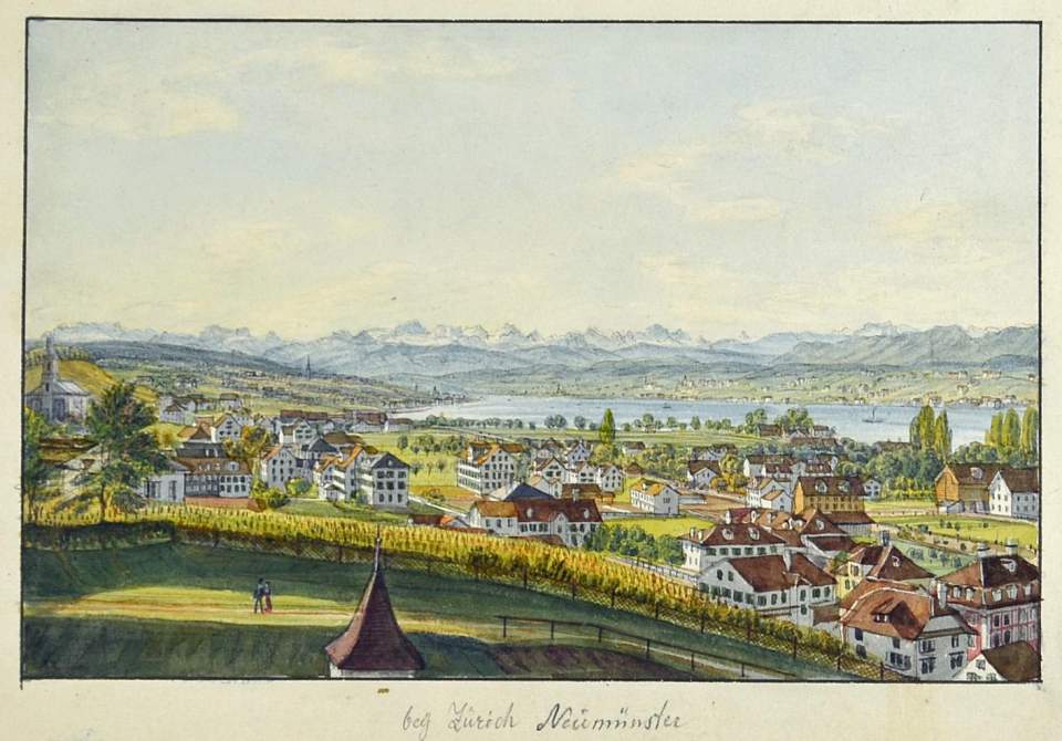 Ansicht Zürich beim Neumünster