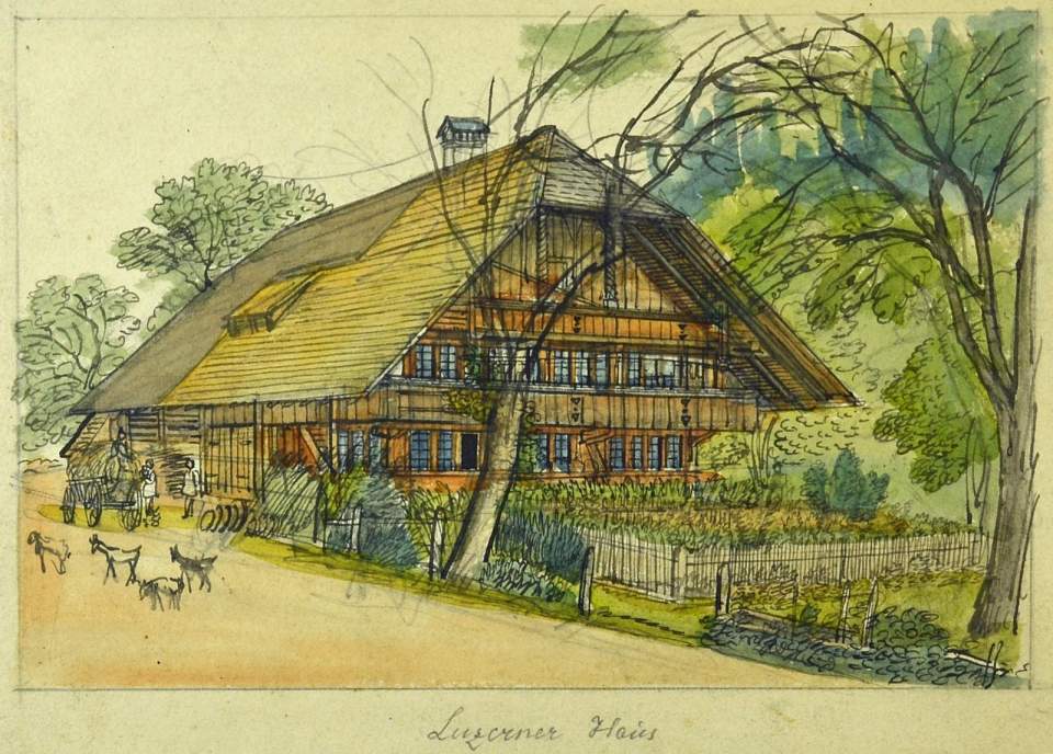 Ansicht Luzerner Bauernhaus