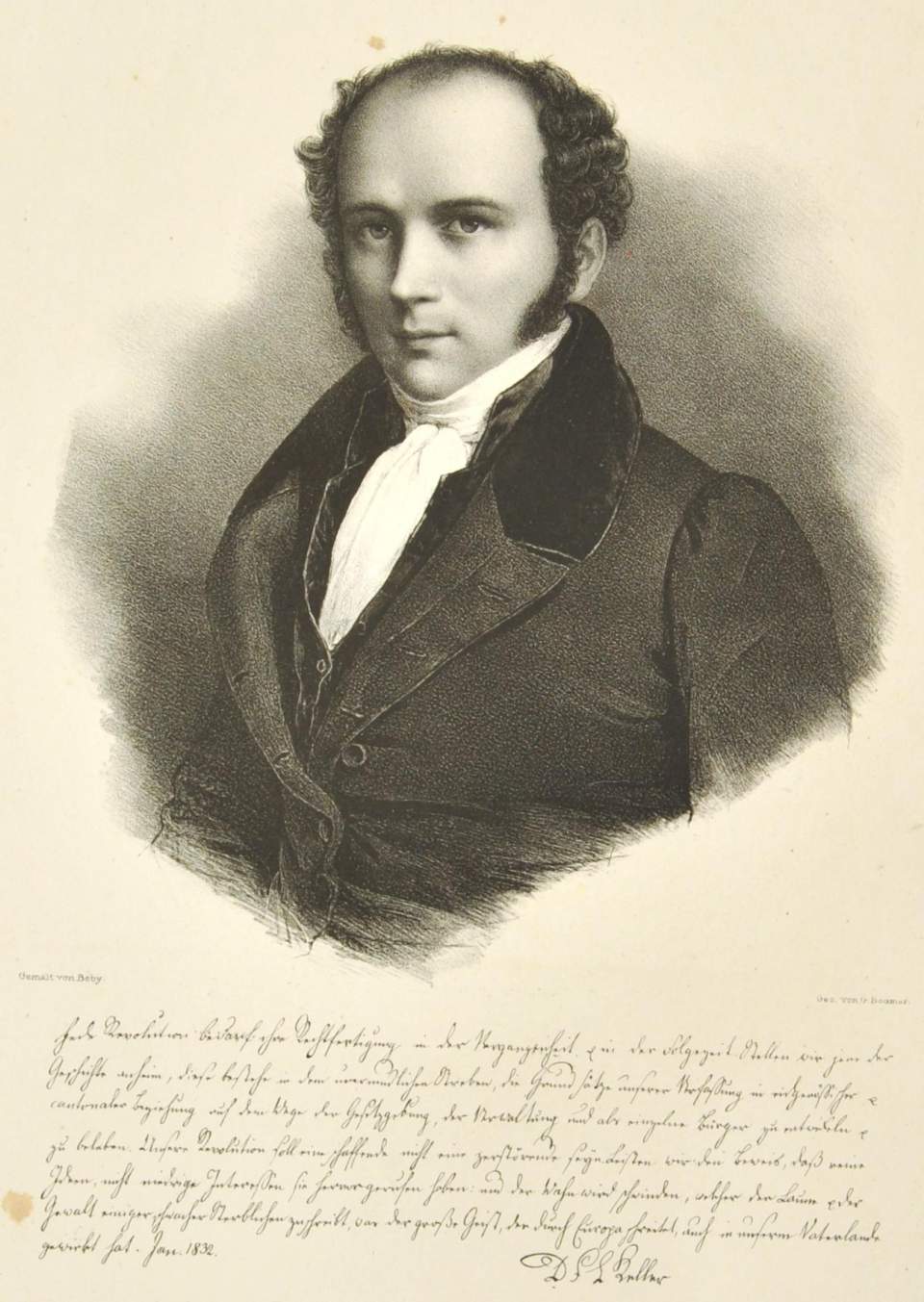 Porträt von Dr. F.L. Keller 