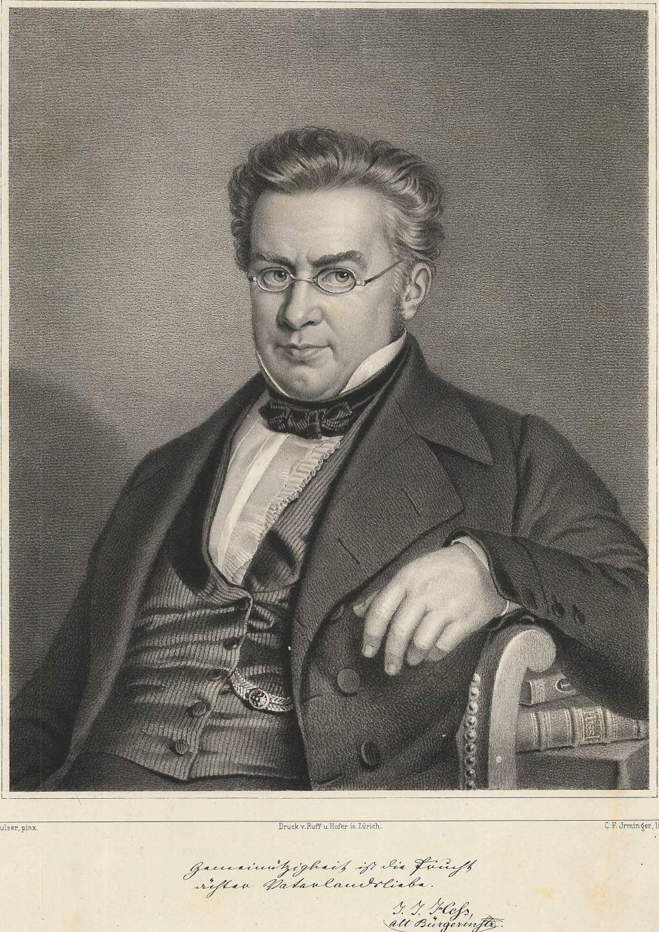 Porträt von J.J. Hess, Altbürgermeister