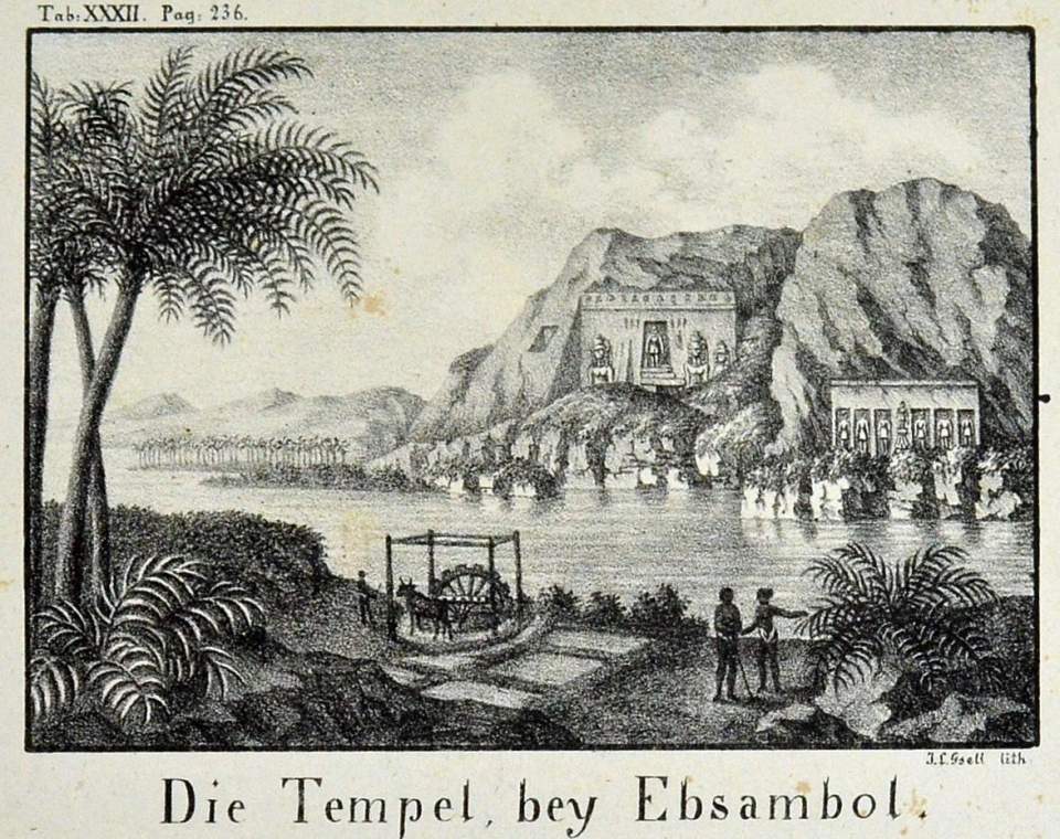Ansicht die Tempel bei Ebsambol (Nubien)