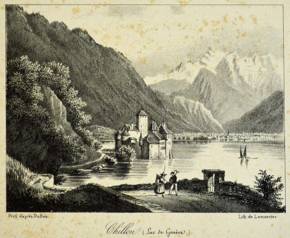 Ansicht Schloss Chillon, Genfersee
