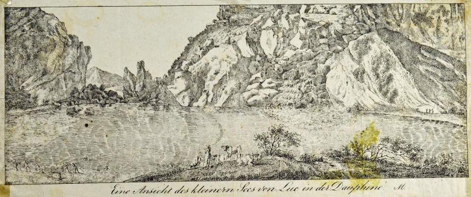 Ansicht des kleinen Sees von Luc in der Daupiné
