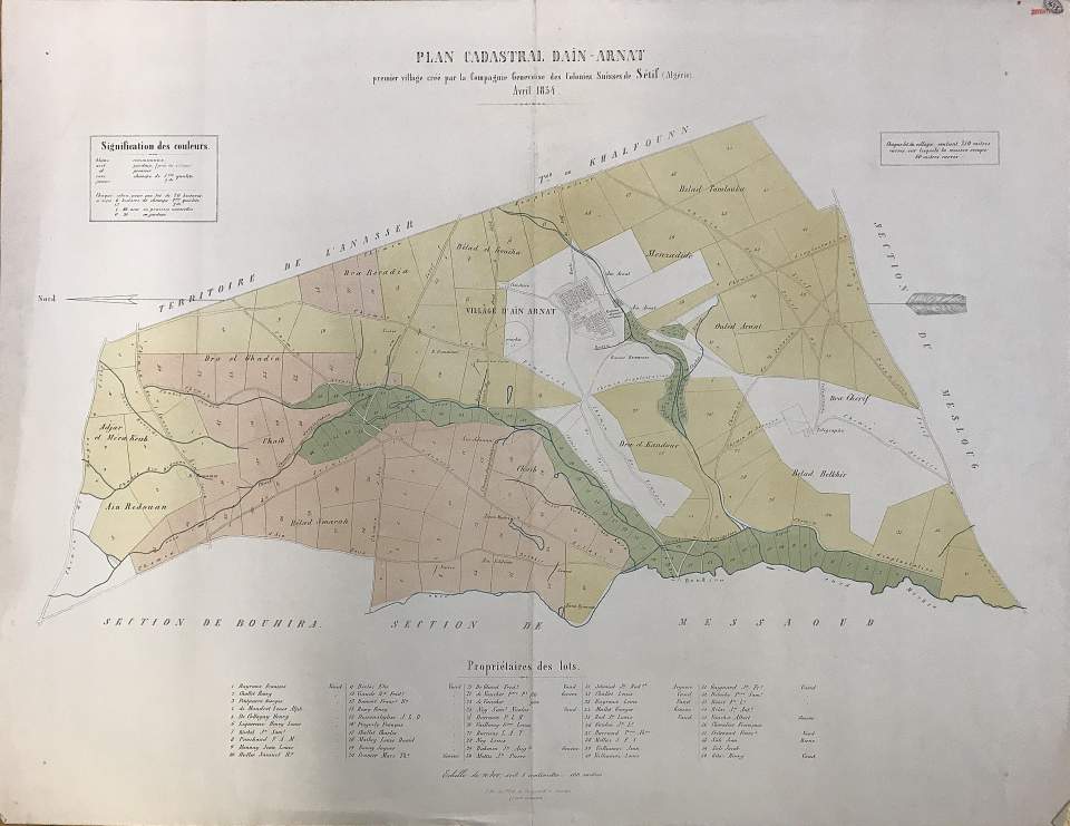 Katasterplan l'Algérie colonie suisse