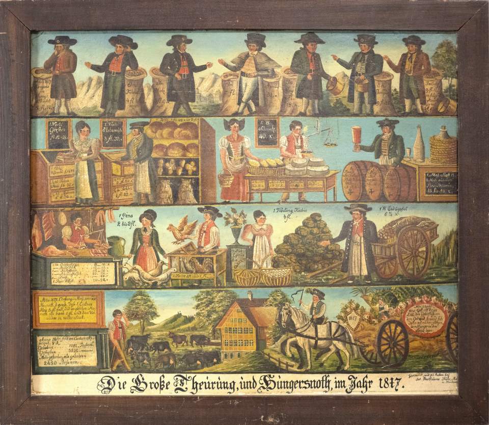 Hungertafel von Johannes Bartholomäus Thäler, Hungerandenken