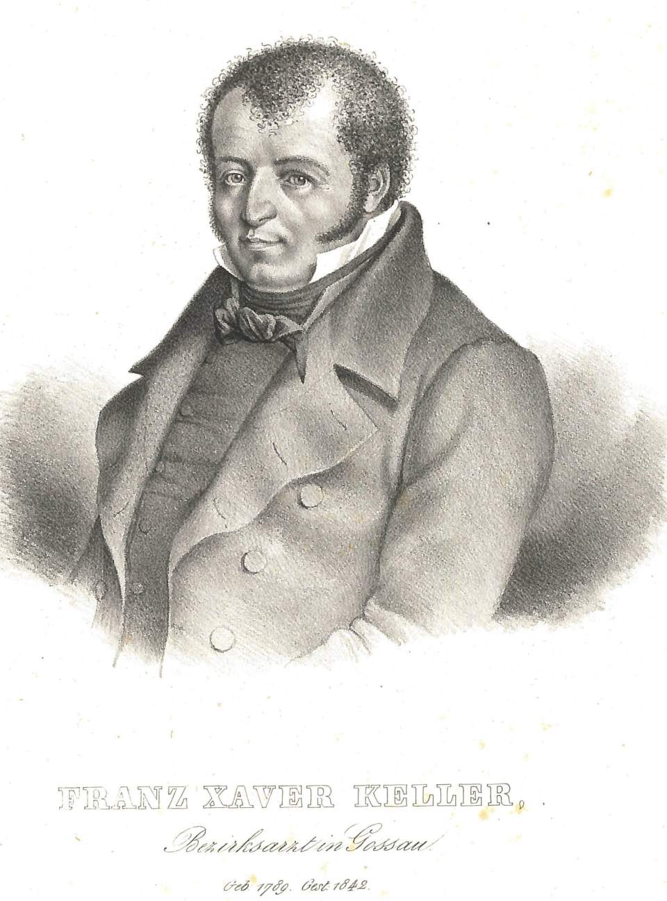 Porträt von Franz Xaver Keller, Bezirksarzt in Gossau 1789 - 1842