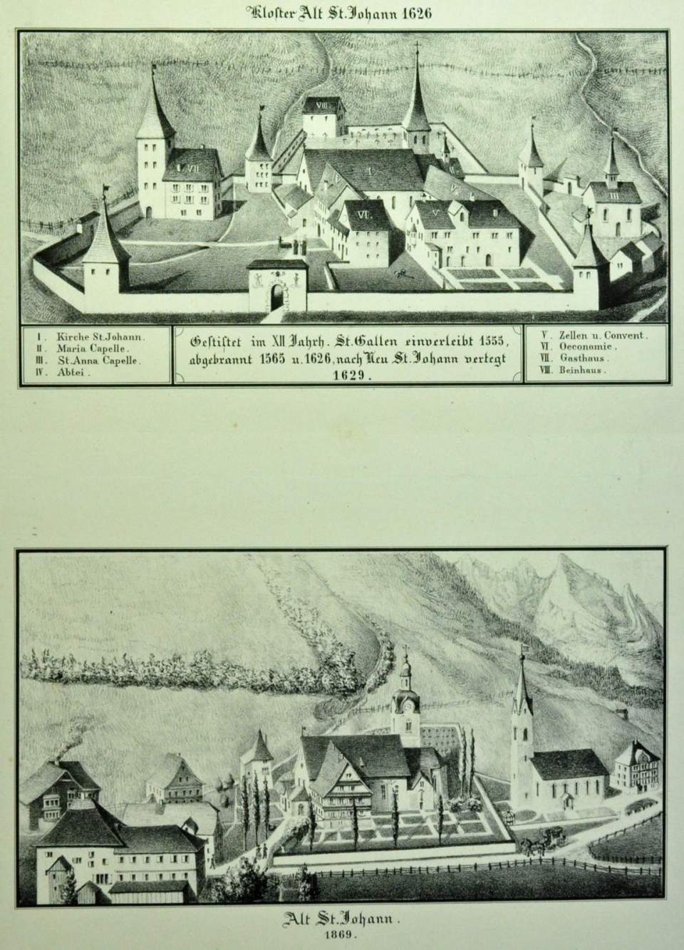 2 Ansichten Kloster Alt St. Johann