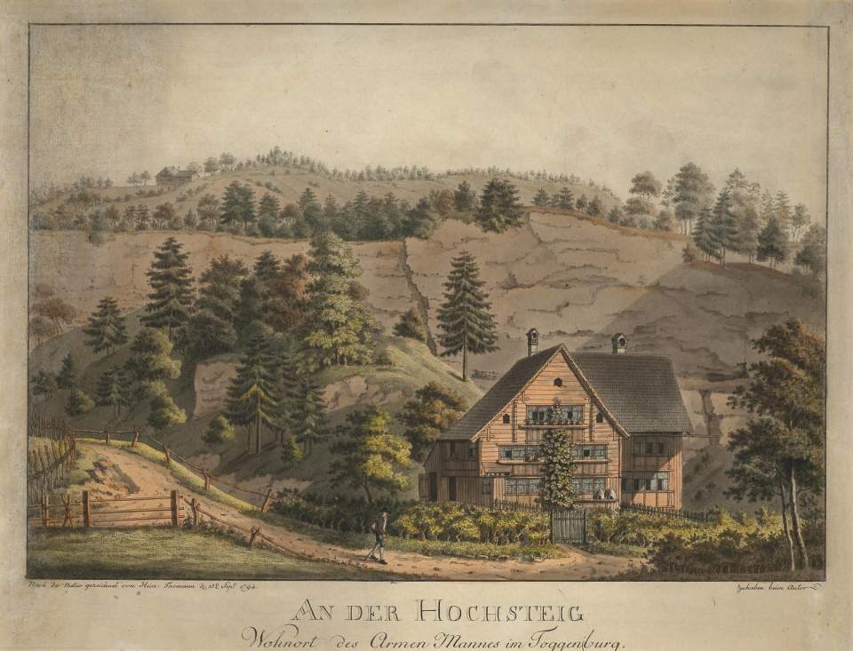 Ansicht Hochsteig Haus des Ulrich Bräker