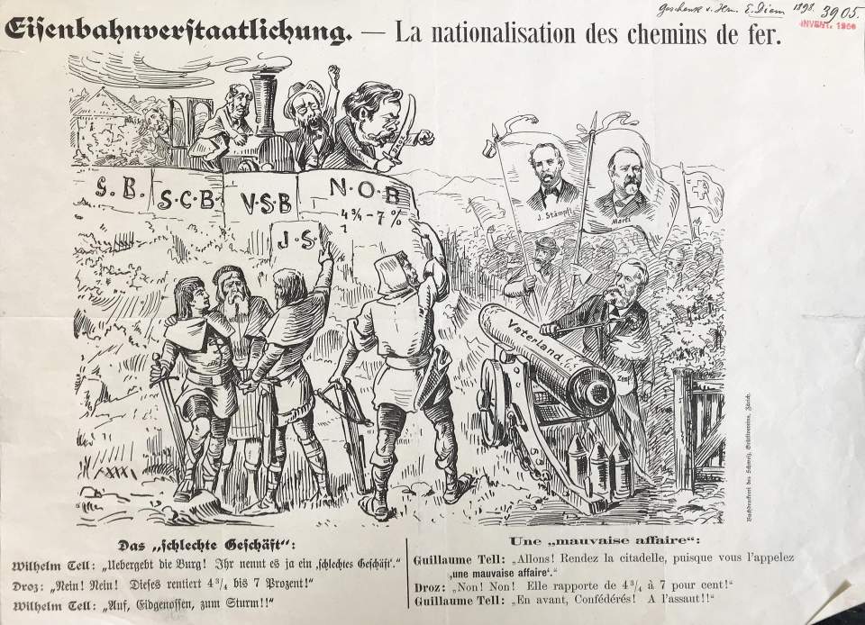 Flugblatt zur Eisenbahnverstaatlichung