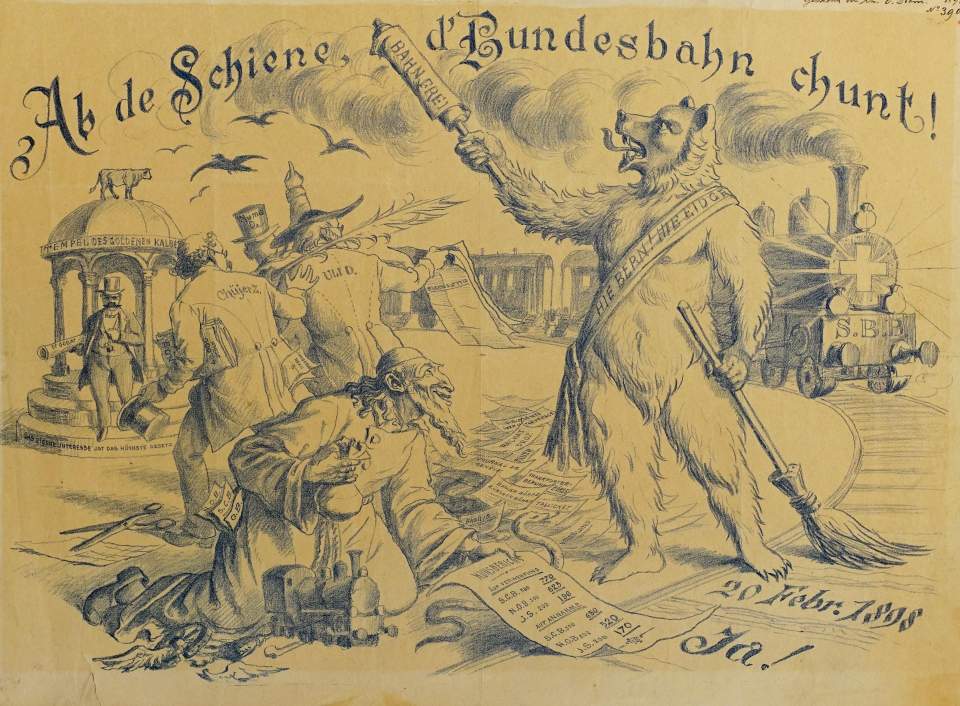 Flugblatt zur Eisenbahverstaatlichung