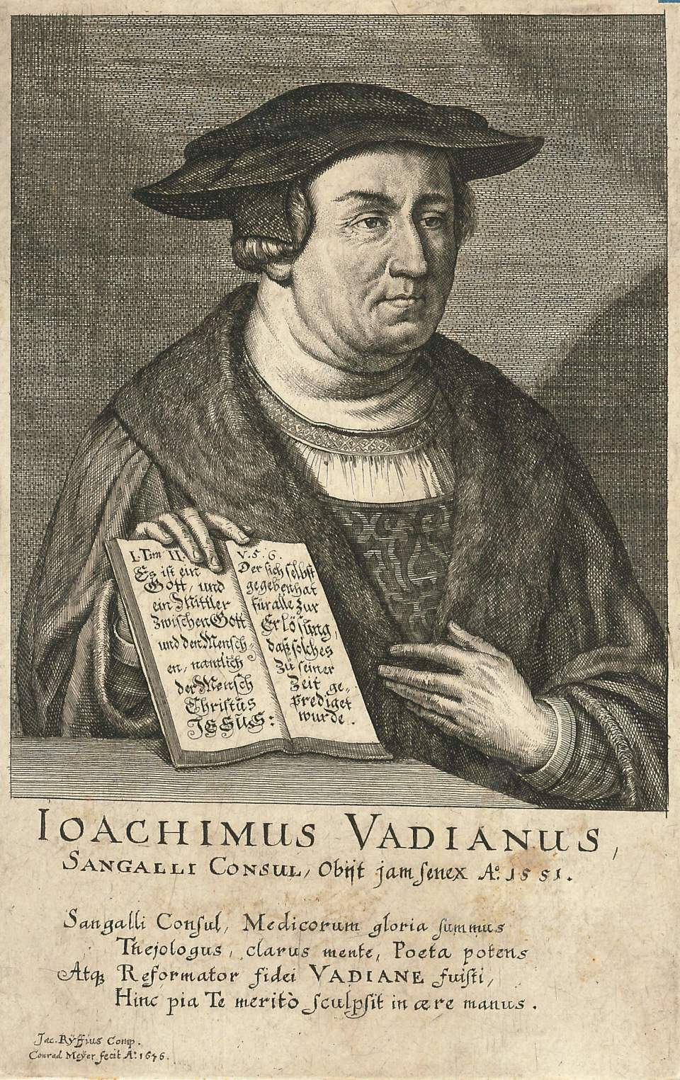 Porträt, Joachimus Vadianus Sangalli