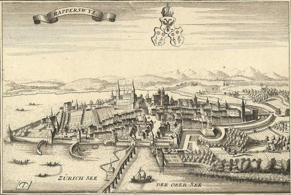 Ansicht Rapperswil von der Seeseite