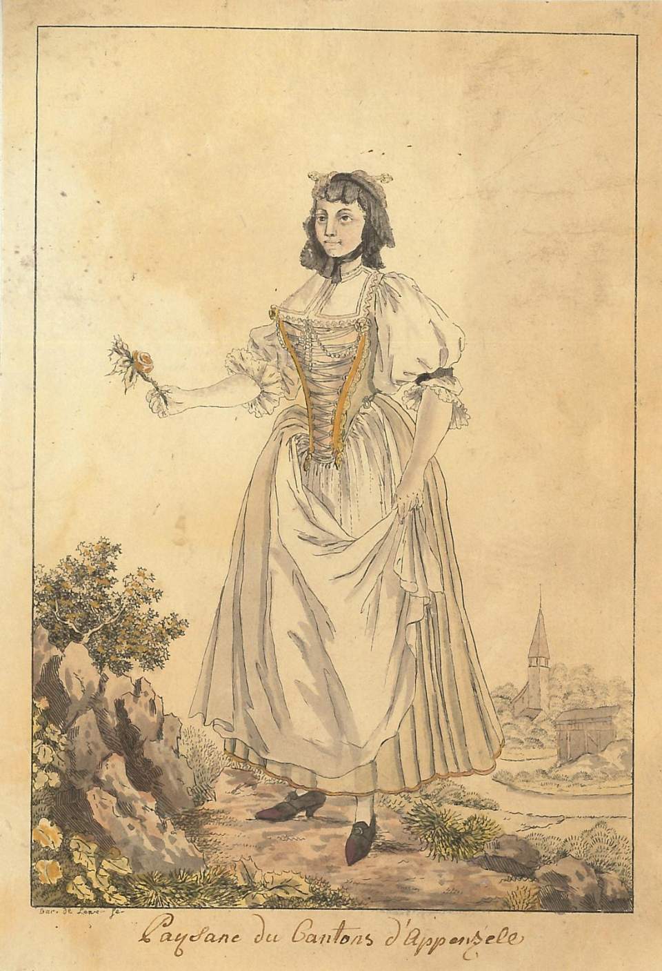Trachtenbild, Frau in Appenzeller Tracht