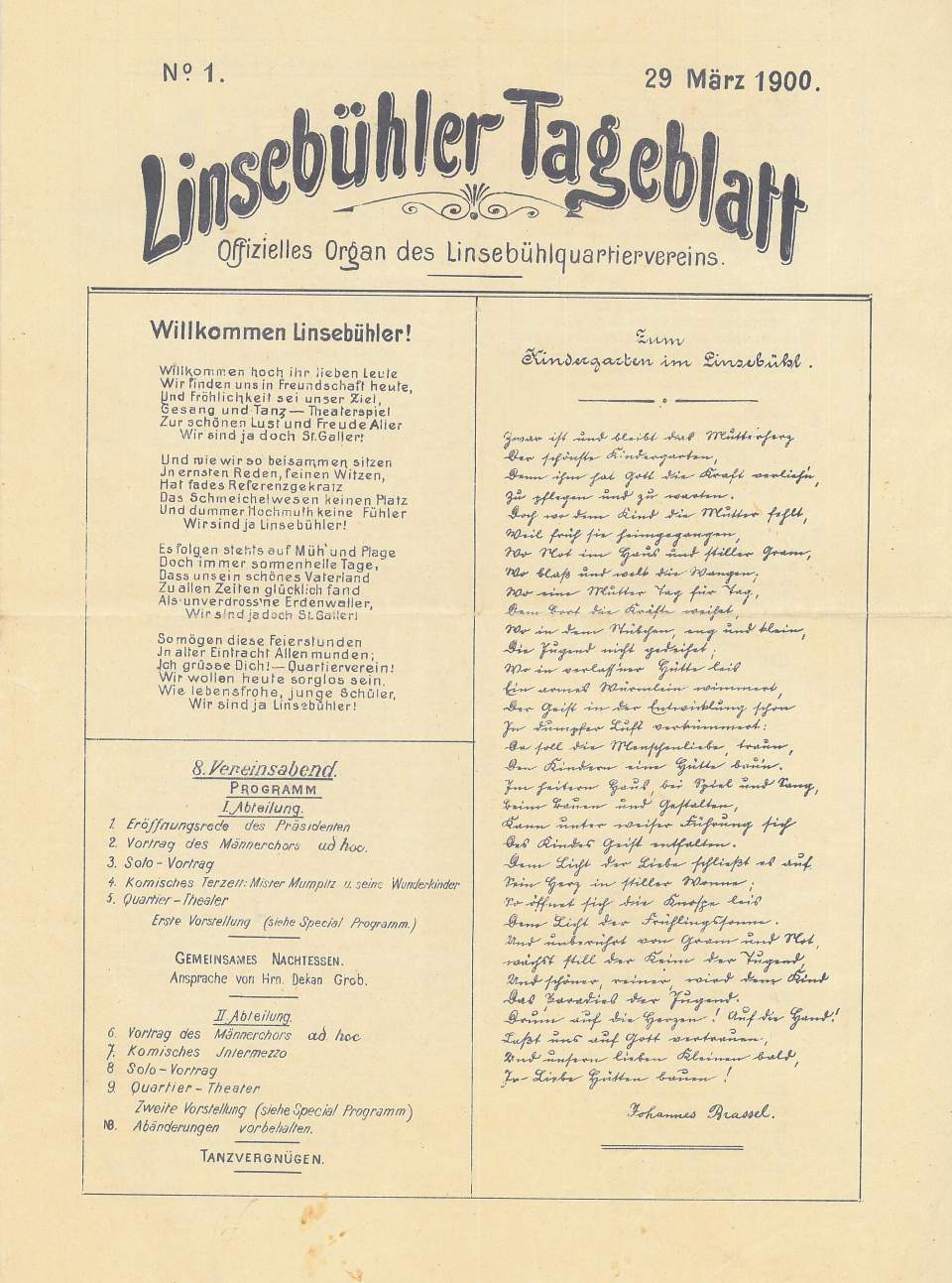 Linsenbühler Tagblatt vom 29. März
