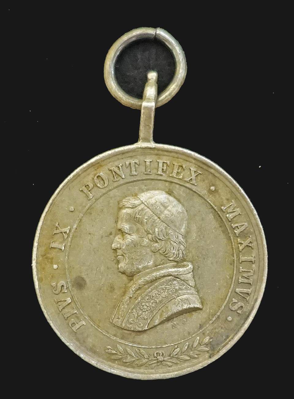 Päpstliche Verdienstmedaille „Bene Merenti“ für Hauptmann Georg Federer, Silber, Ausgabe Papst Pius IX. (reg. 1846-1878), 1860