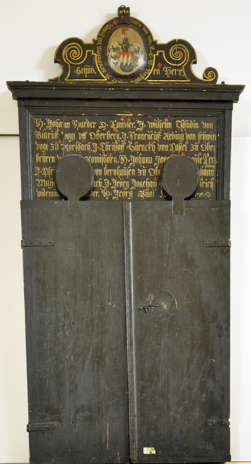 Tafel, Schützentafel der Feldschützengesellschaft St.Fiden, 1624