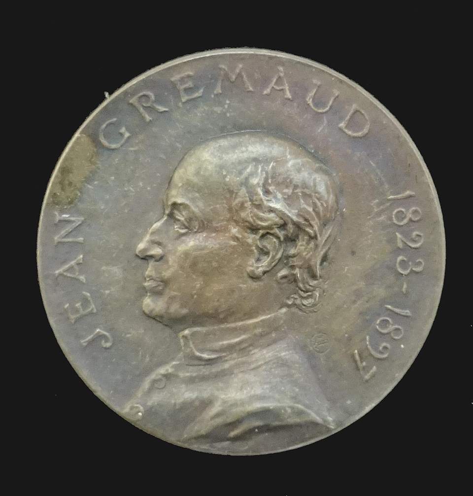 Medaille Abbé Jean Gremaud (1823 - 1897), Begründer der Soc. Suisse Numismatique, Martigny