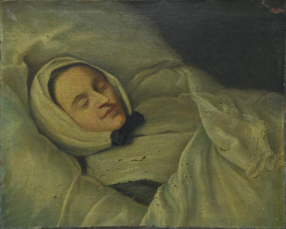 Porträt Frau im Totenbett, Bildnis