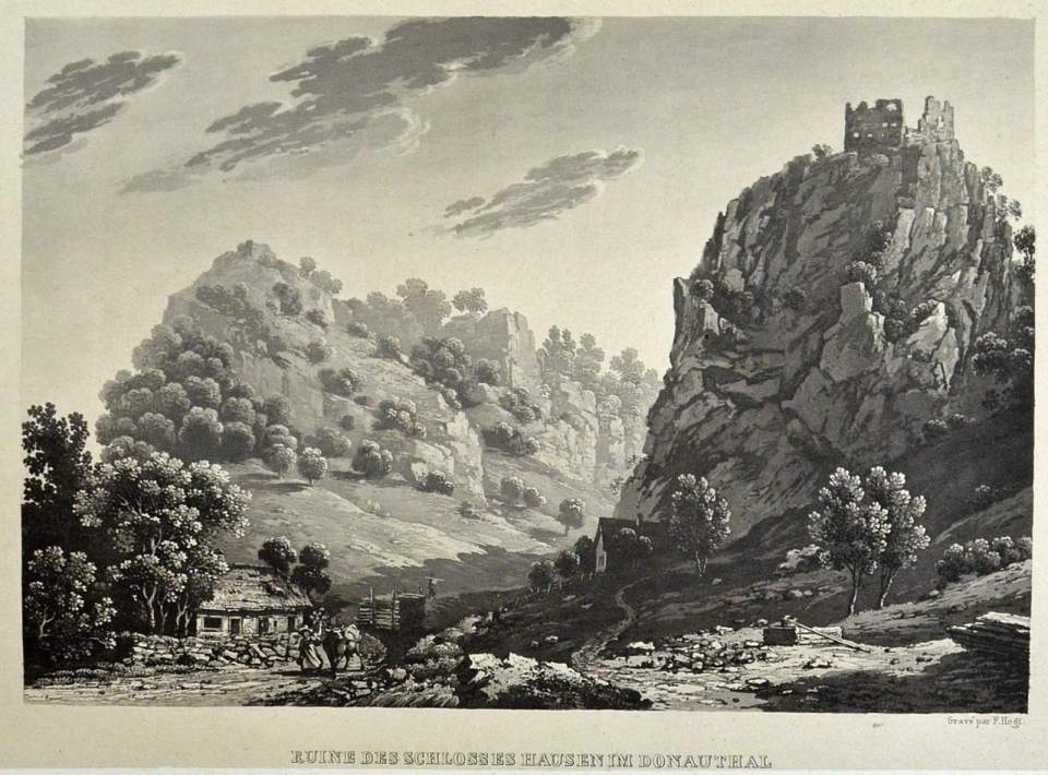 Ansicht der Ruine  des Schlosses Hausen im Donautal