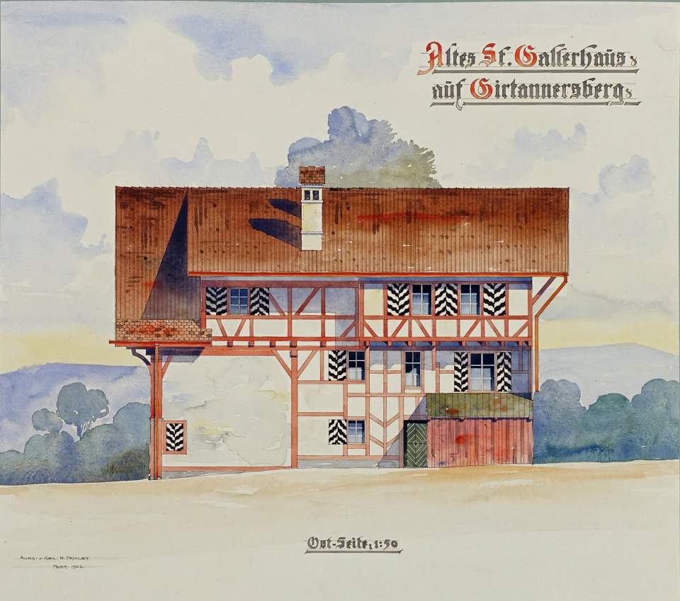 Ansicht des Schaffnerhauses auf dem Girtannersberg von der  Ostseite