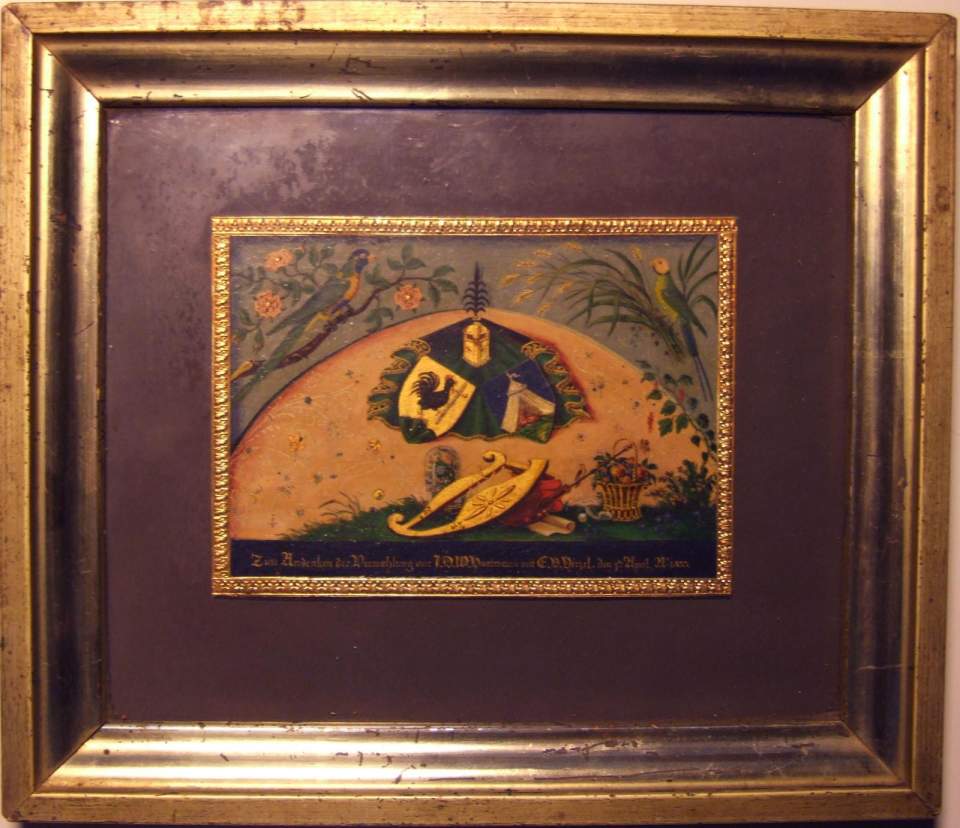 Angebinde zur Hochzeit, Tempera