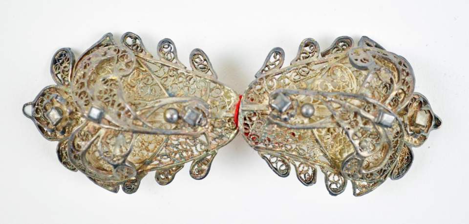 Schürzenrose, Silberfiligranschmuck, Trachtenschmuck
