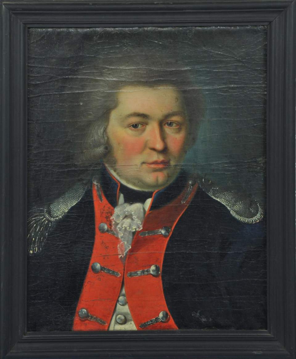 Ölgemälde Porträt eines Mannes in Uniform