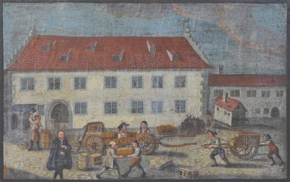 Bilderfolge zur Leinwandherstellung (9 Bilder), Leinwandzyklus
