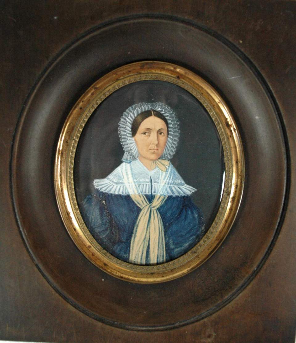 Bildnis einer unbekannten Frau mittleren Alters (Miniatur)