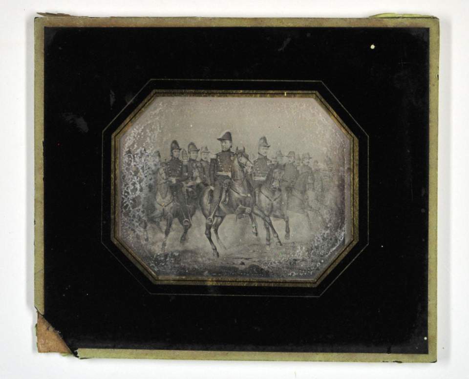 Fotografie General Dufour mit Generalstab
