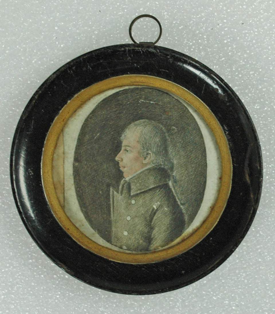 Bildnis des Ratsherrn Xaver Gilly, verheiratet mit Sophie Scheurmann von Luzern, gestorben in Luzern (Miniatur)