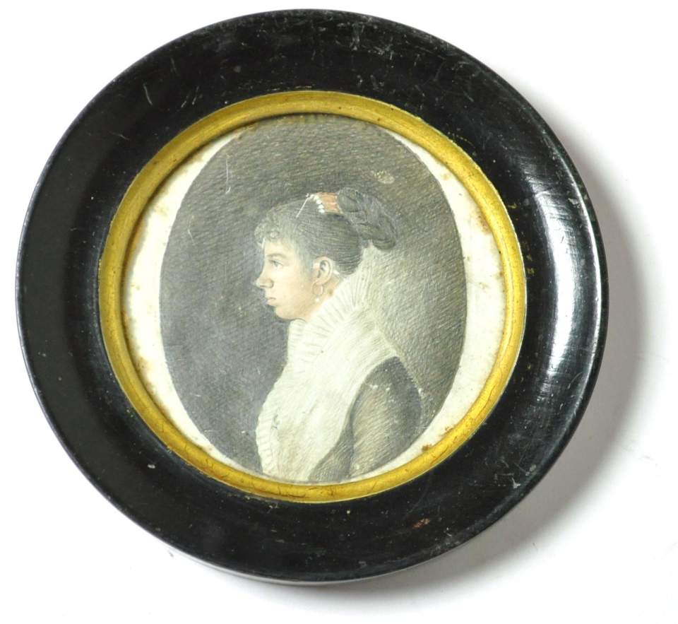 Bildnis der Katharina Oswald-Gilly, gestorben in Schänis (Miniatur)