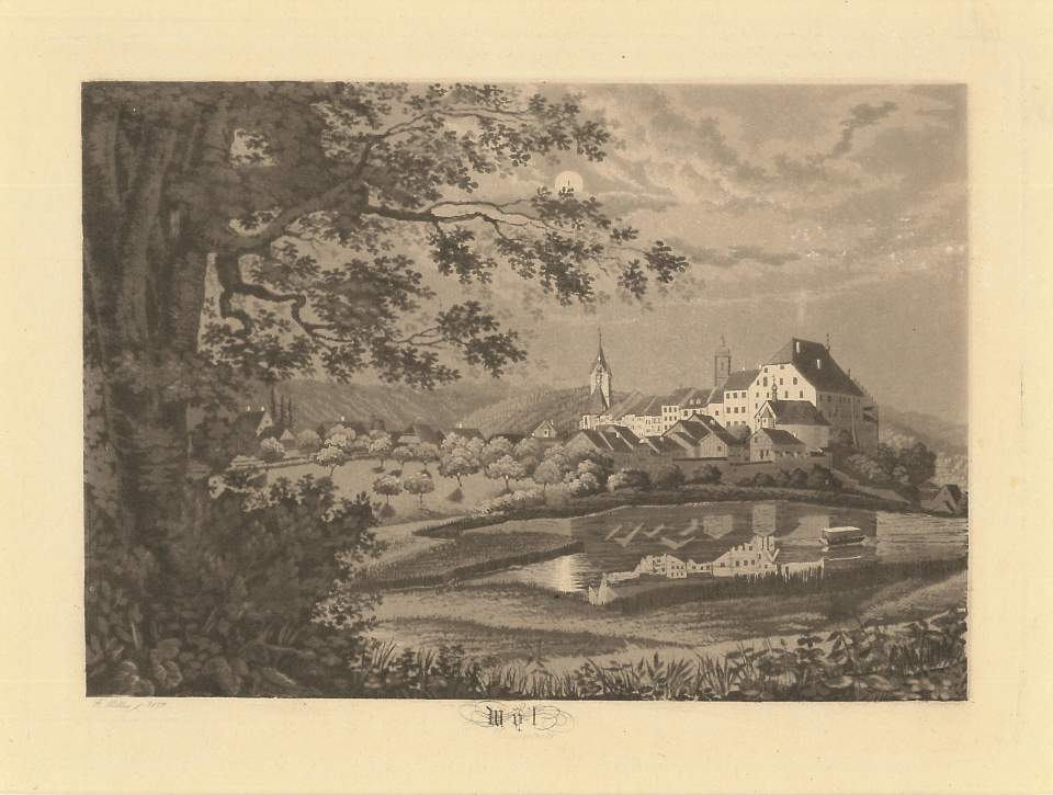 Wil, Ansicht von Nordosten, 1837