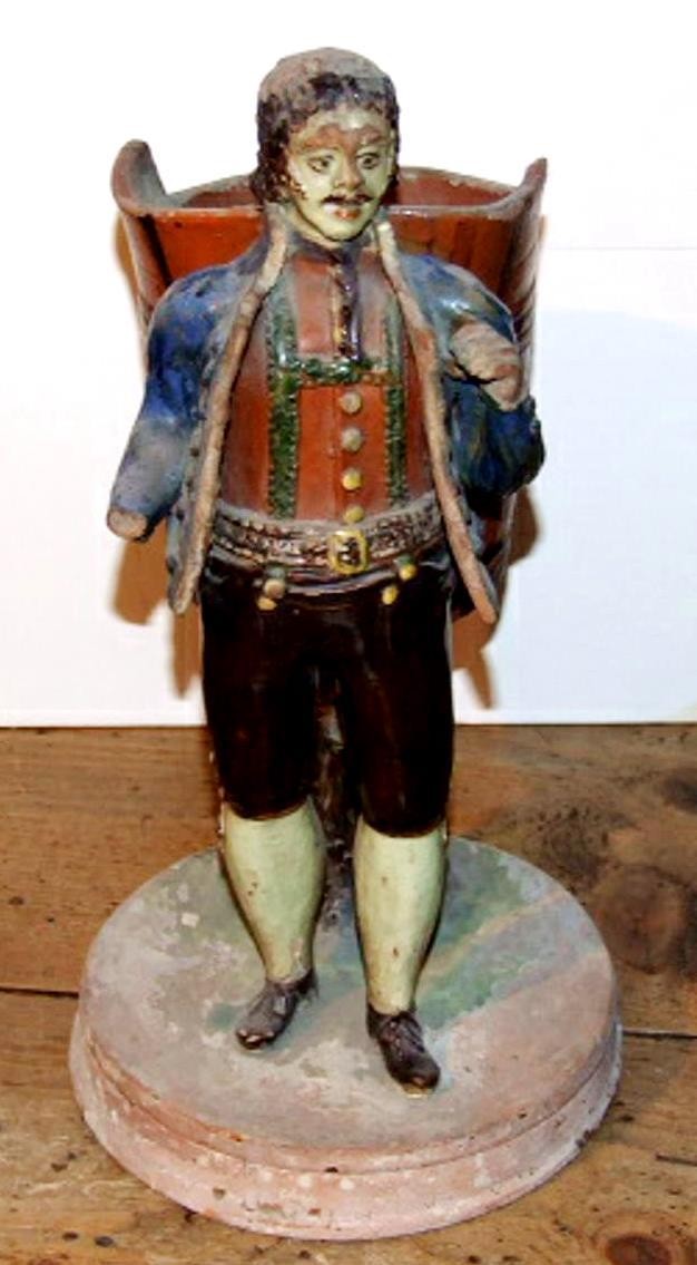 Blumentopf in Form einer männlichen Figur