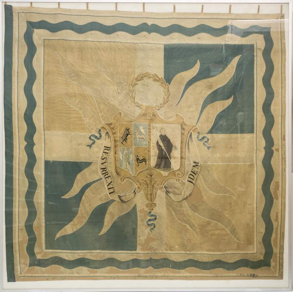 Fürstäbtische Kompaniefahne, Fahne, Flagge Regiment Bachmann