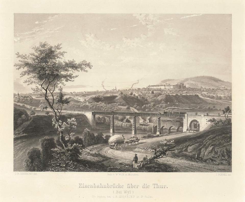 Ansicht Eisenbahnbrücke über die Thur