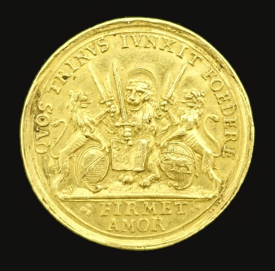 Medaille auf d. Bündnis zwischen Zürich, Bern und Venedig
