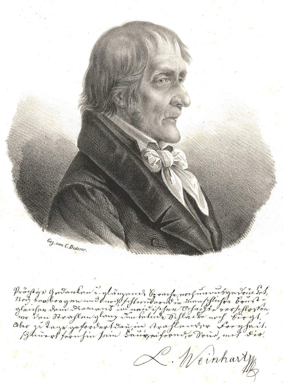 Porträt des Professor L. Weinhart in St. Gallen