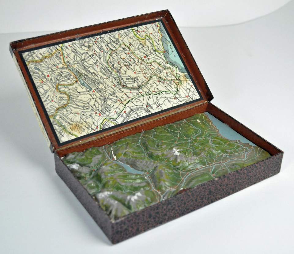 Taschenrelief der Kantone St. Gallen-Appenzell, Reise-Souvenir