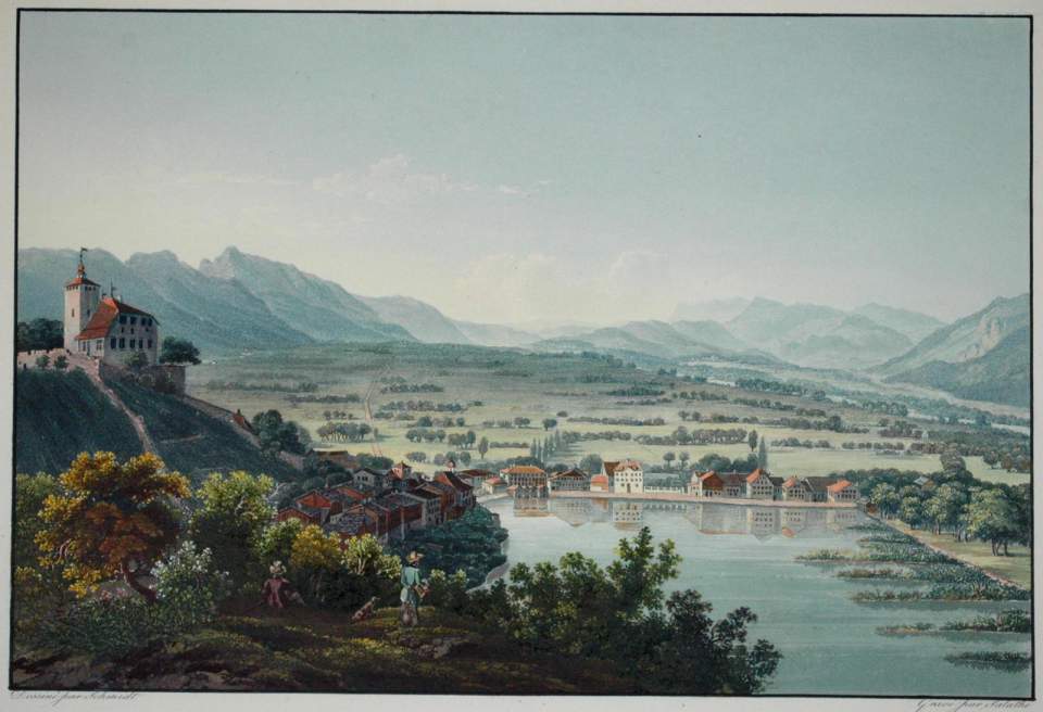 Grafik, Ansicht von Werdenberg