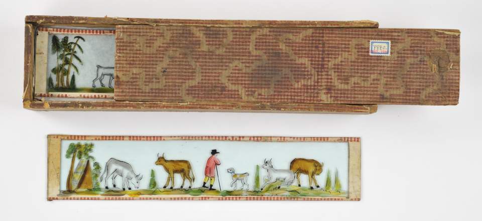 10 Guckkastenbilder, Diapositive zu Laterna magica